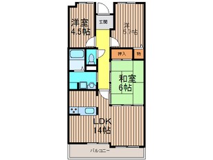 住道ファ－ストハイツの物件間取画像